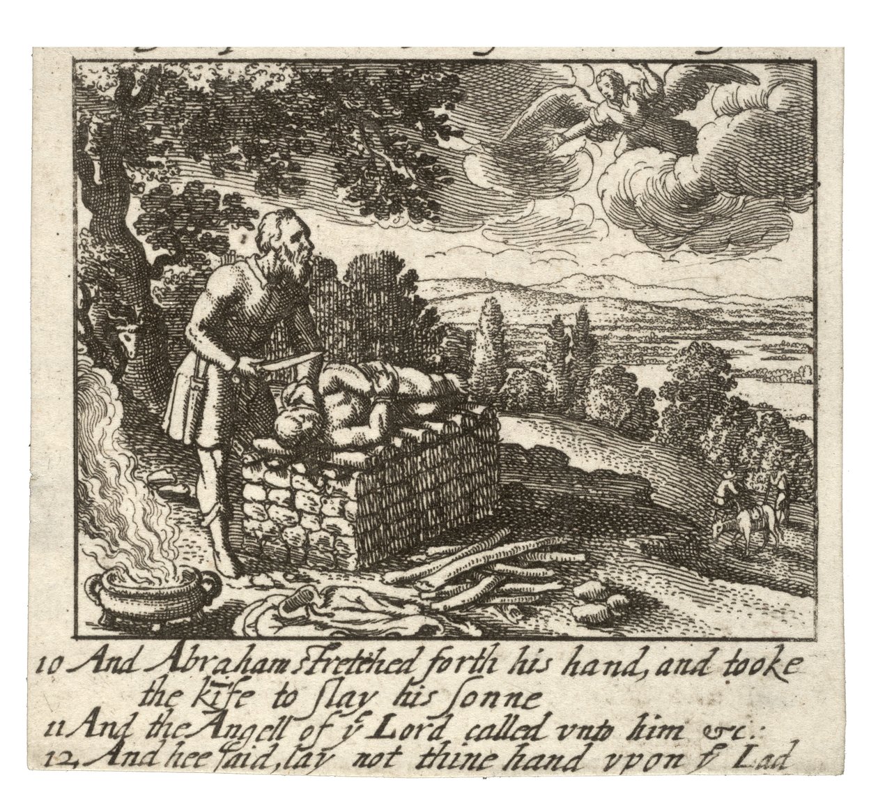 Hágár és Izsák áldozata. 2. állapot alkotó: Wenceslaus Hollar