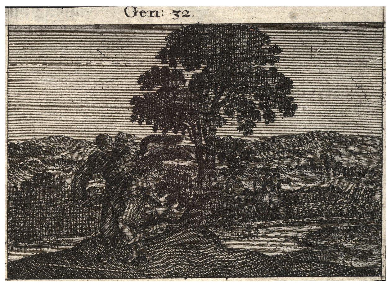 Jákob birkózik az angyallal. 1. állapot alkotó: Wenceslaus Hollar