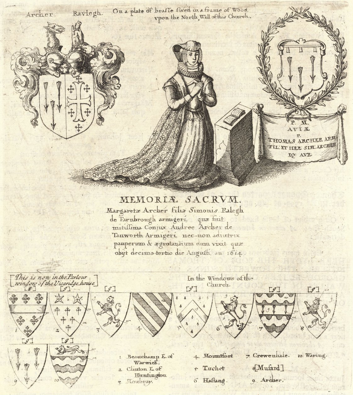 Margaret Archer (emlékmű). 2. állapot alkotó: Wenceslaus Hollar