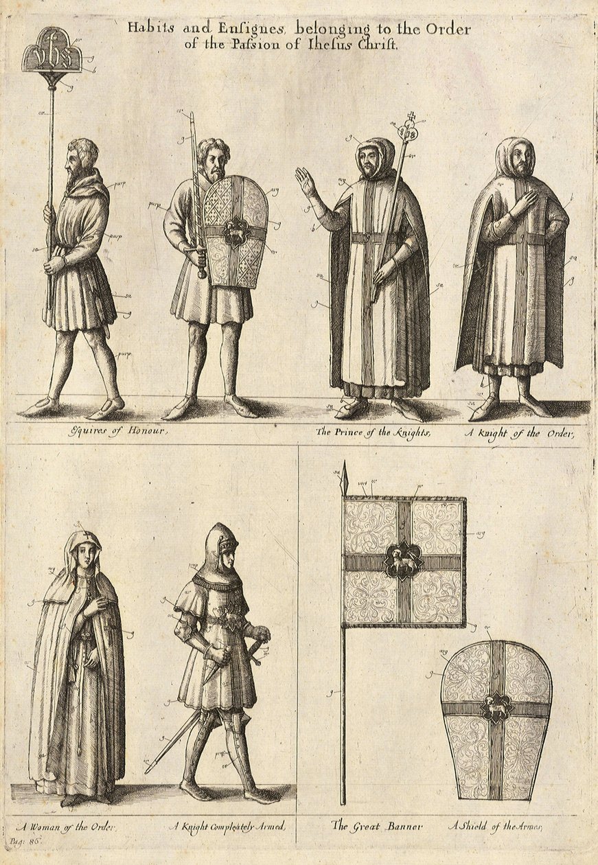 Krisztus Rend tagjai alkotó: Wenceslaus Hollar