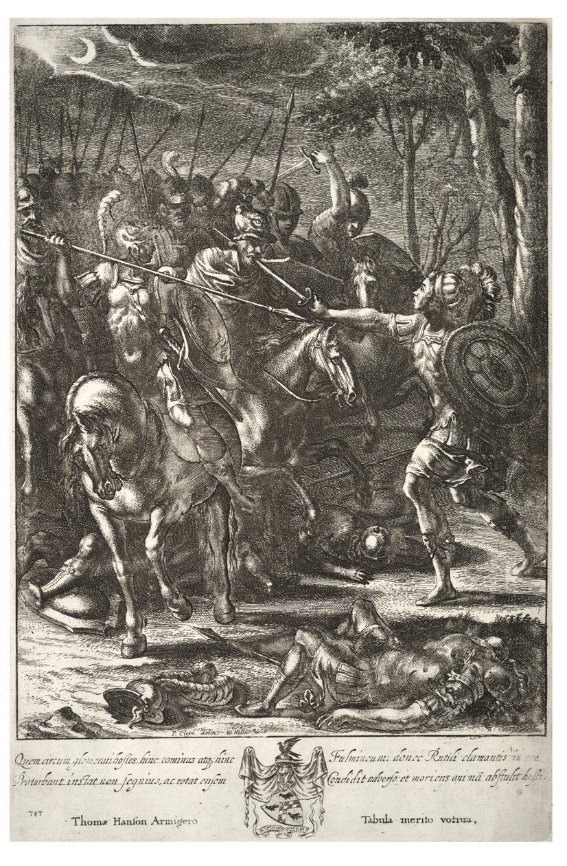 Nisus megöli a Volsceneket. 3. állapot alkotó: Wenceslaus Hollar