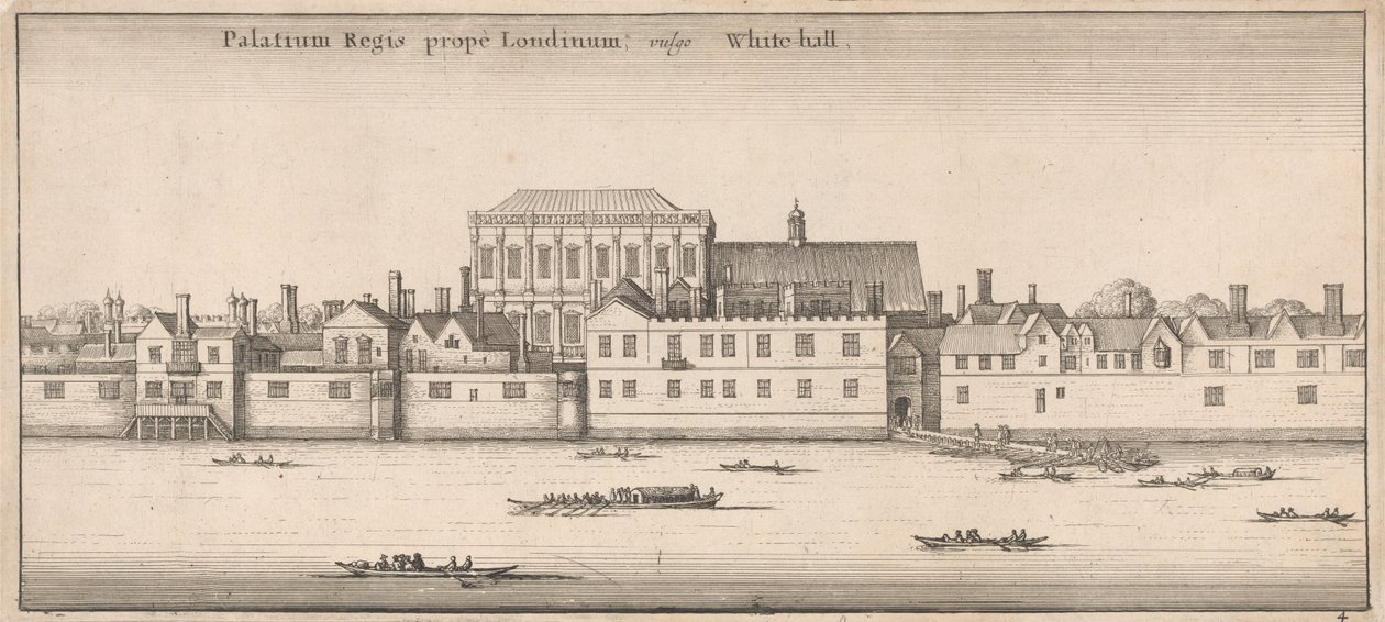 Királyi palota London közelében, Whitehall alkotó: Wenceslaus Hollar