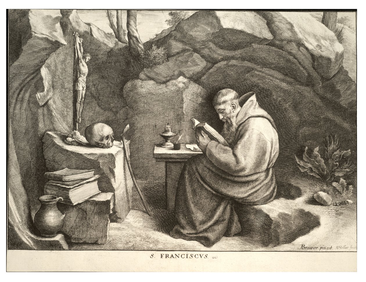 Szent Ferenc alkotó: Wenceslaus Hollar