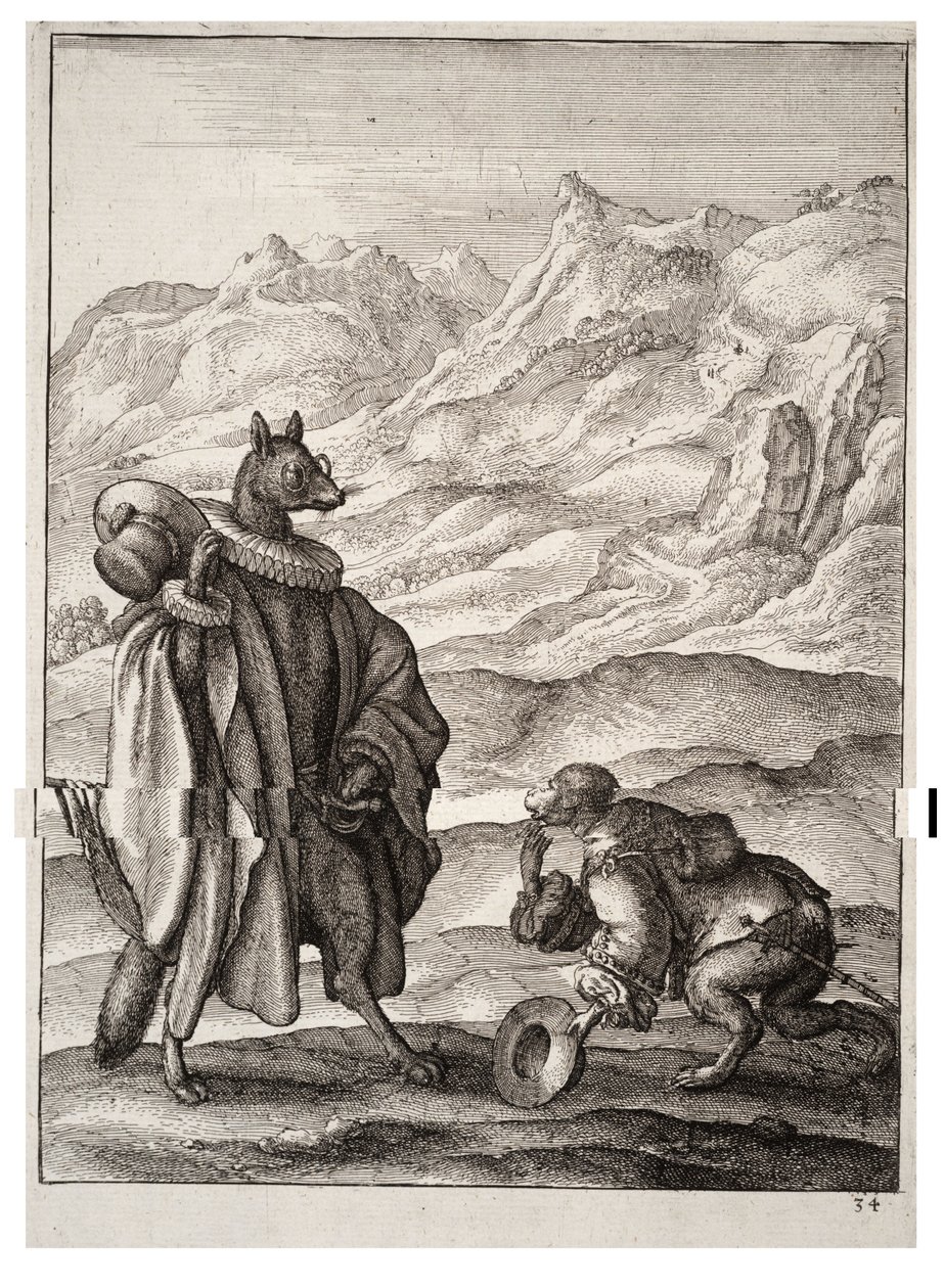 A francia majom és a spanyol róka alkotó: Wenceslaus Hollar