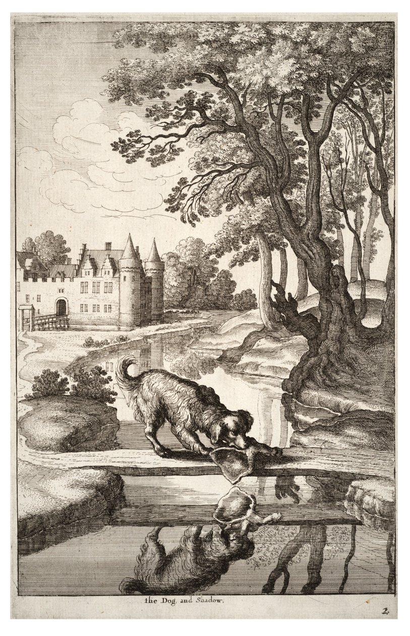 A kutya és a tükörképe alkotó: Wenceslaus Hollar