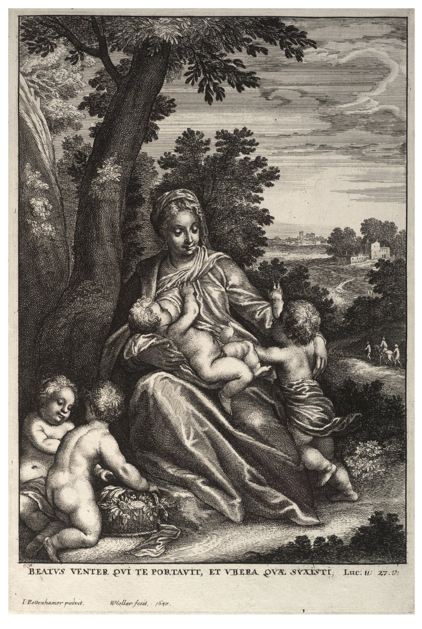 A szent család, Rottenhammer után alkotó: Wenceslaus Hollar