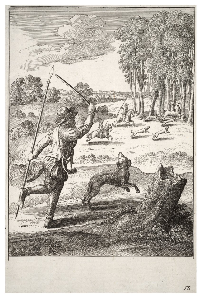 Az öreg vadászkutya és gazdája alkotó: Wenceslaus Hollar