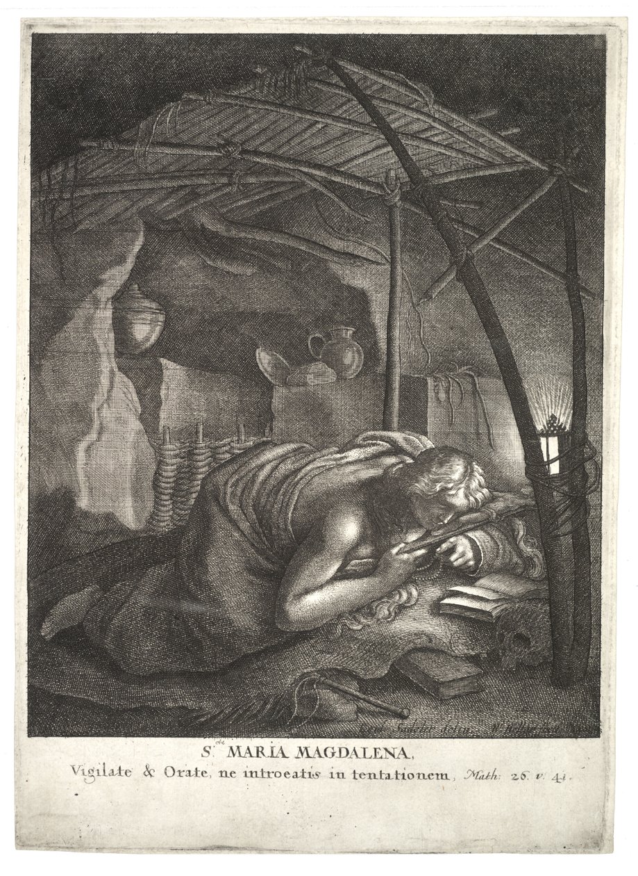 A bűnbánó Magdolna, Sadeler után. 2. állapot alkotó: Wenceslaus Hollar