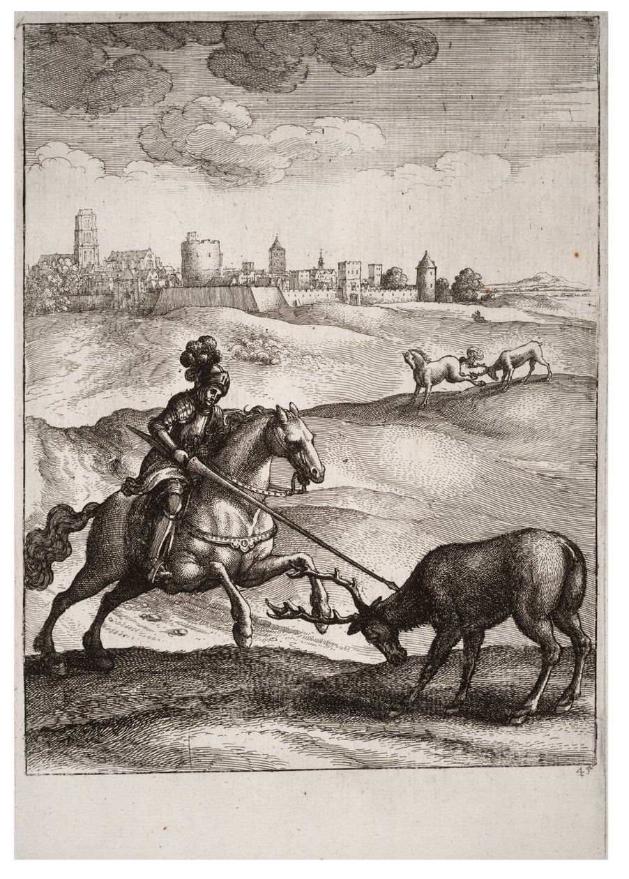 A szarvas és a ló alkotó: Wenceslaus Hollar
