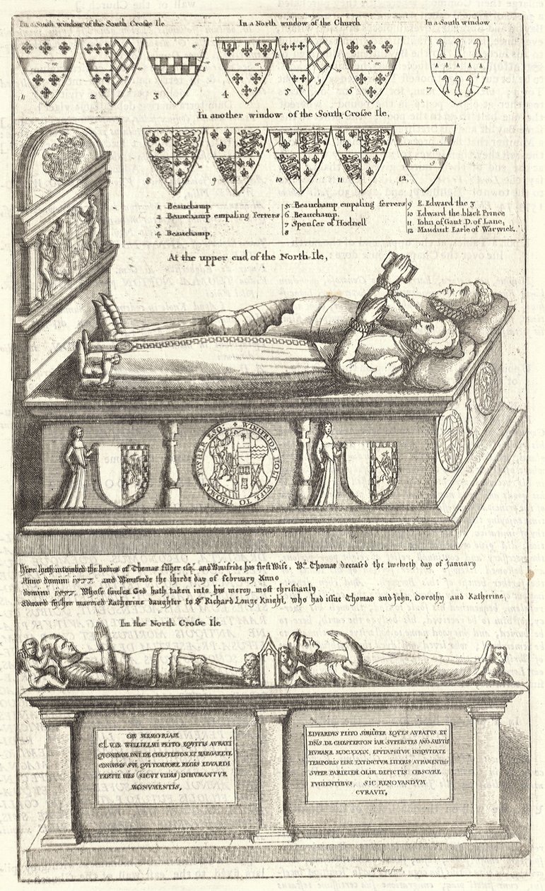 Thomas Fisher és Sir William Petto (emlékmű) alkotó: Wenceslaus Hollar