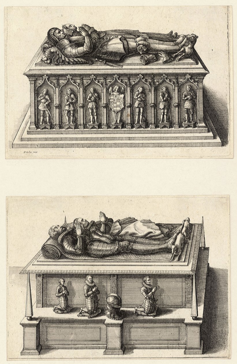 Két sír alkotó: Wenceslaus Hollar