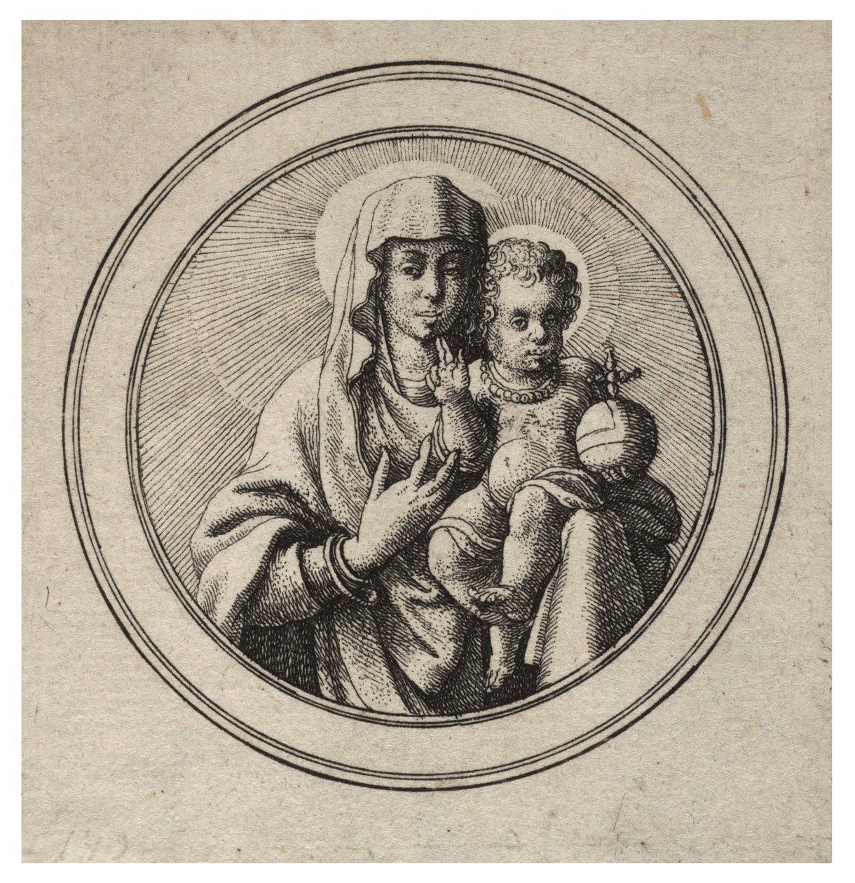 Szűz és gyermek alkotó: Wenceslaus Hollar