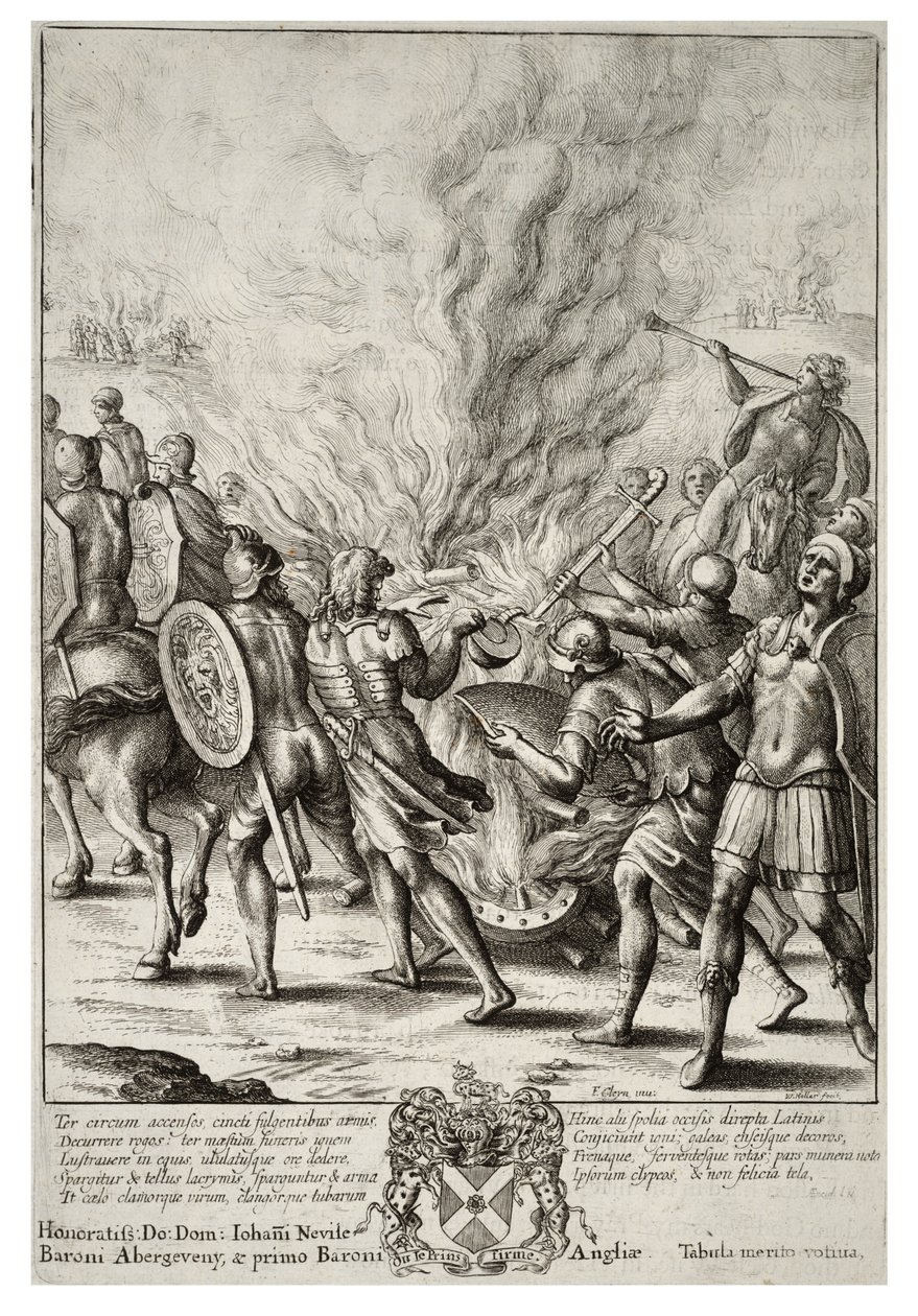 Vencel Hollar - A trójaiok hamvasztják halottaikat (2. állam) alkotó: Wenceslaus Hollar