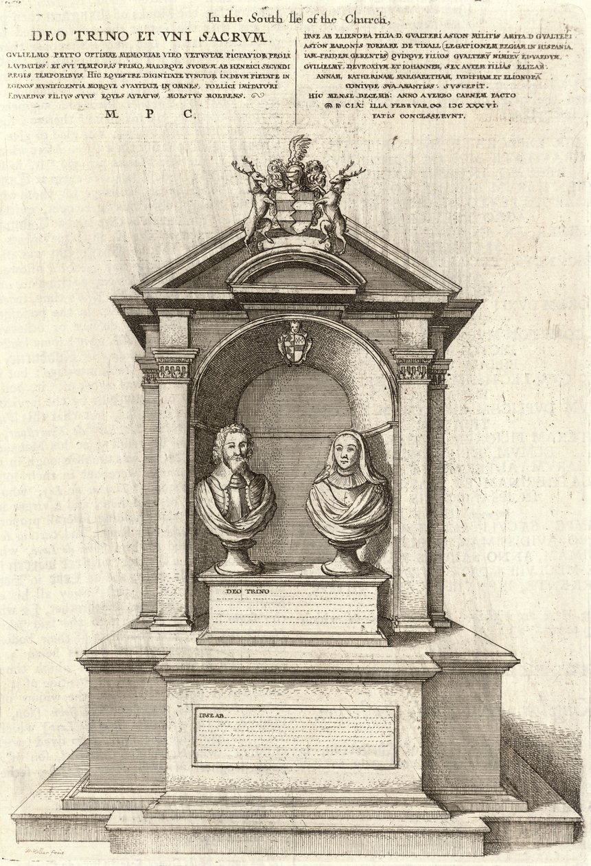 William Peto (emlékmű) alkotó: Wenceslaus Hollar