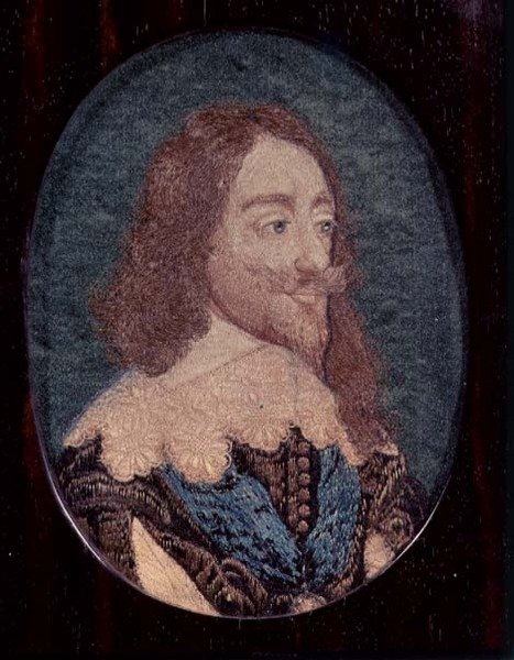 I. Károly (1600-49) portréja 1641 körül (hímzés) alkotó: Wenceslaus (after) Hollar