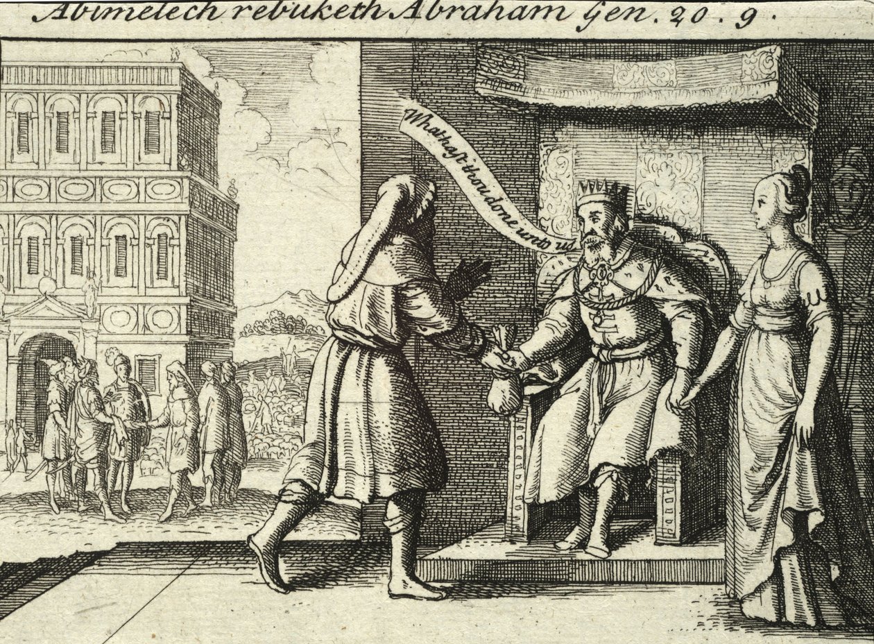 Abimélek megdorgálja Ábrahámot. 2. állapot alkotó: Wenceslaus Hollar