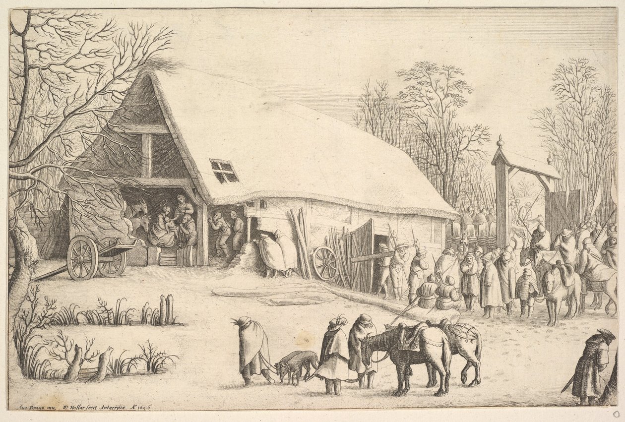 Királyimádás, Augustin Braun nyomán, 1646. alkotó: Wenceslaus Hollar