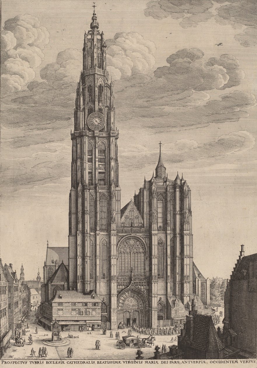 Antwerpeni katedrális, 1649. alkotó: Wenceslaus Hollar
