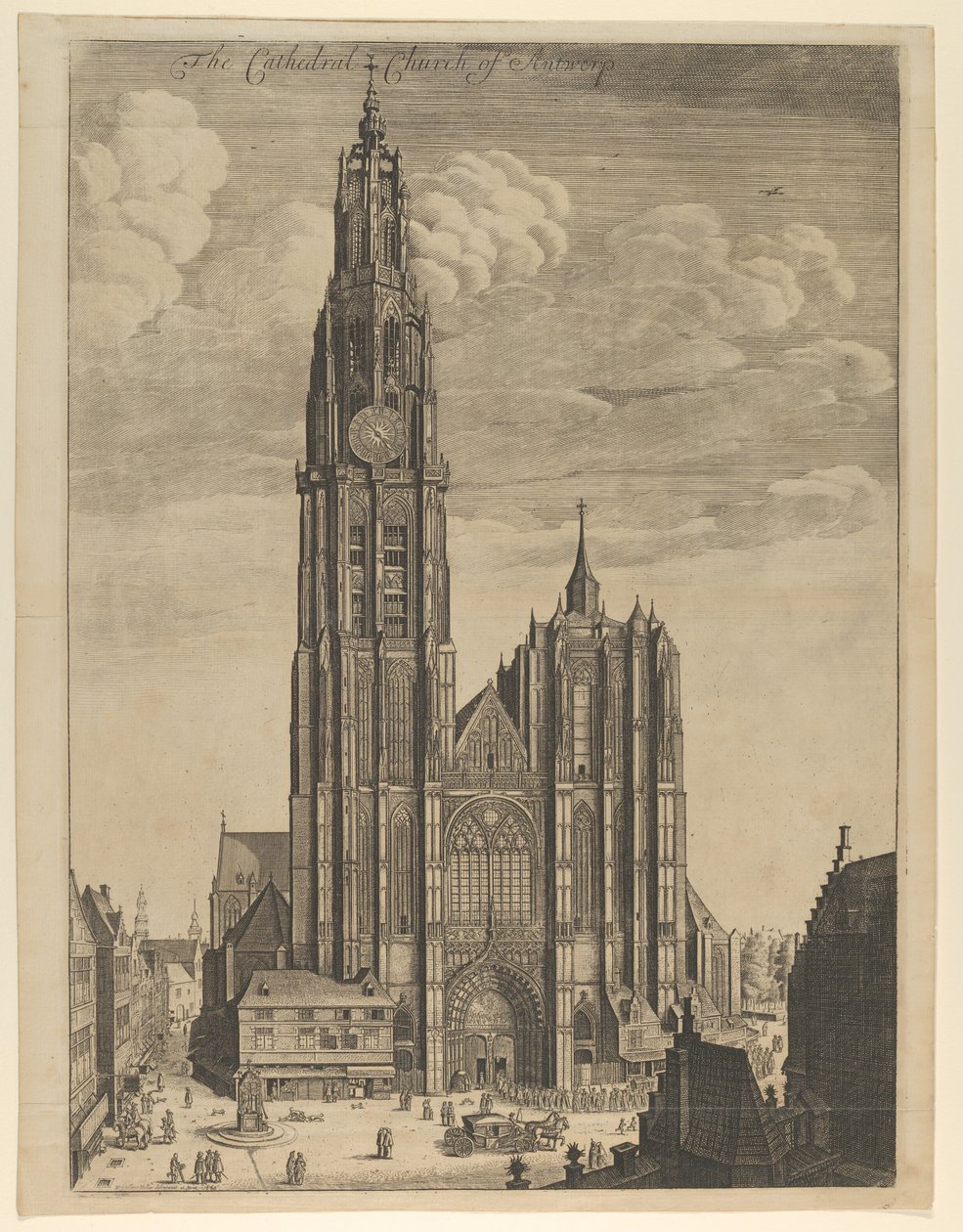 Antwerpeni katedrális prospektusa Tvrris Ecclesiæ Cathedralis, 1649., 1649 alkotó: Wenceslaus Hollar