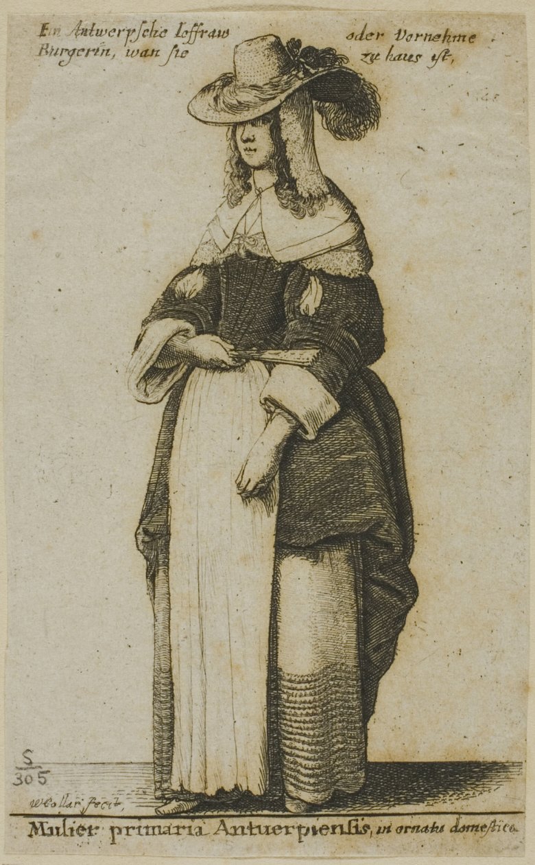 Antwerpeni nő alkotó: Wenceslaus Hollar