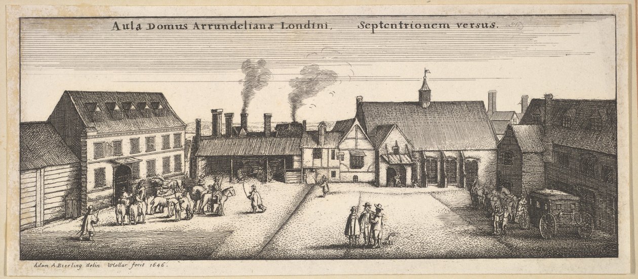 Arundel-ház északról, másolat, 17. század. alkotó: Wenceslaus Hollar