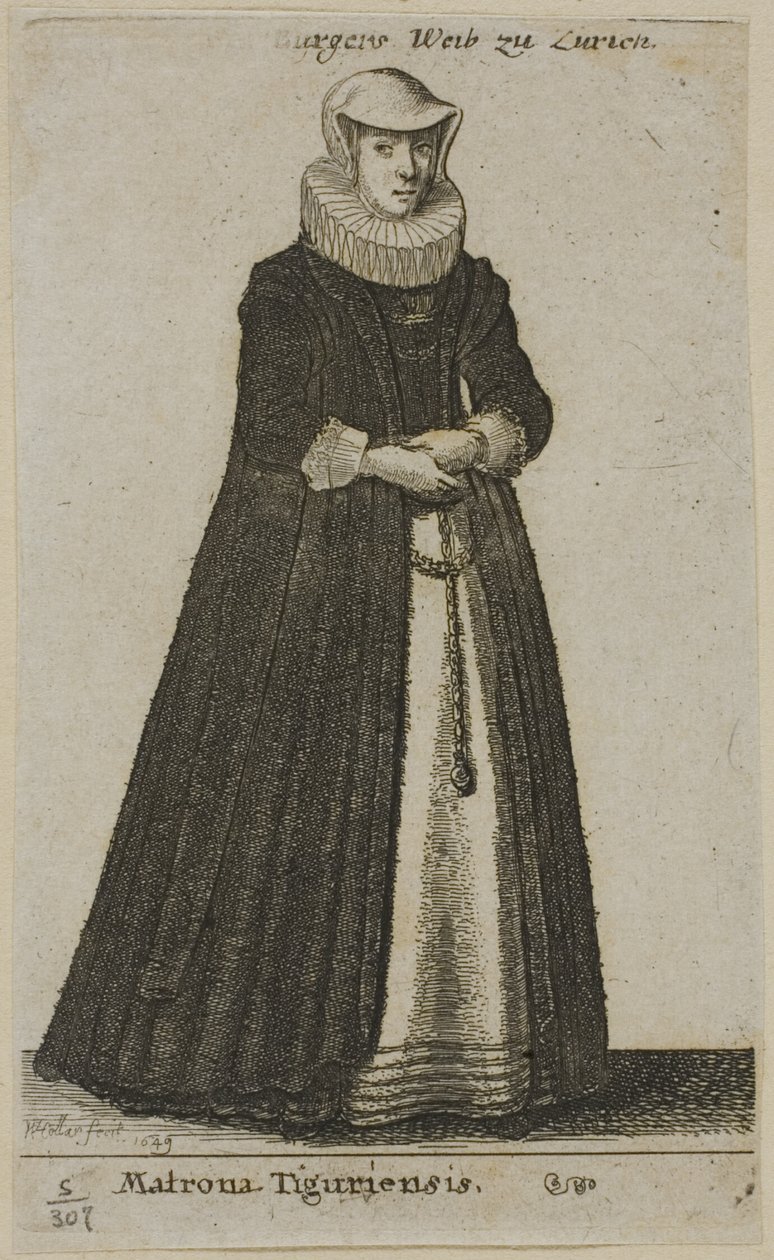 Zürichi polgár felesége alkotó: Wenceslaus Hollar