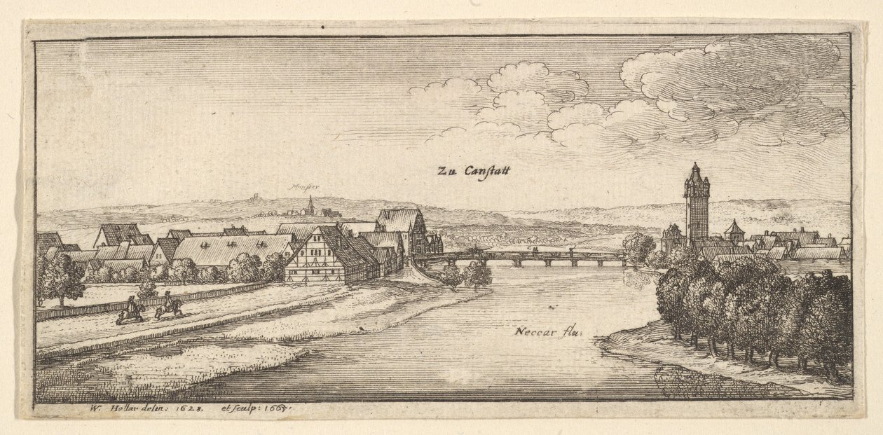 Cannstadt, 1665. alkotó: Wenceslaus Hollar