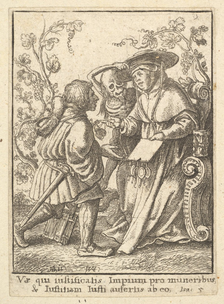 bíboros, a haláltáncból, 1651. alkotó: Wenceslaus Hollar