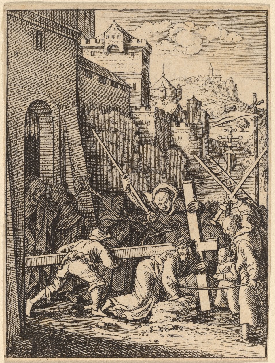 A kereszt hordozása alkotó: Wenceslaus Hollar