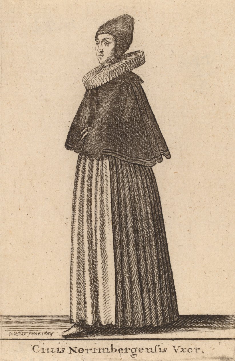 Nürnbergi polgár felesége, 1643 alkotó: Wenceslaus Hollar