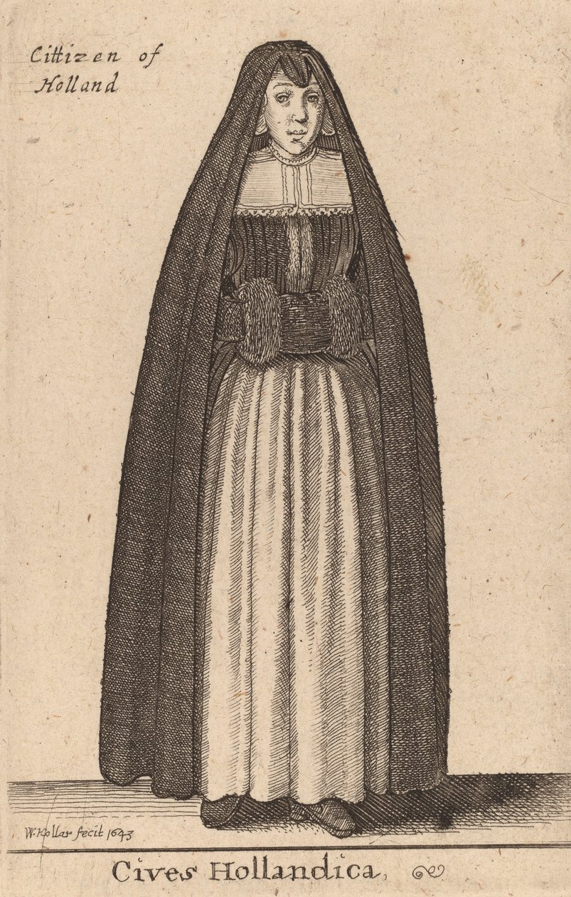 Holland polgárok, 1643 alkotó: Wenceslaus Hollar