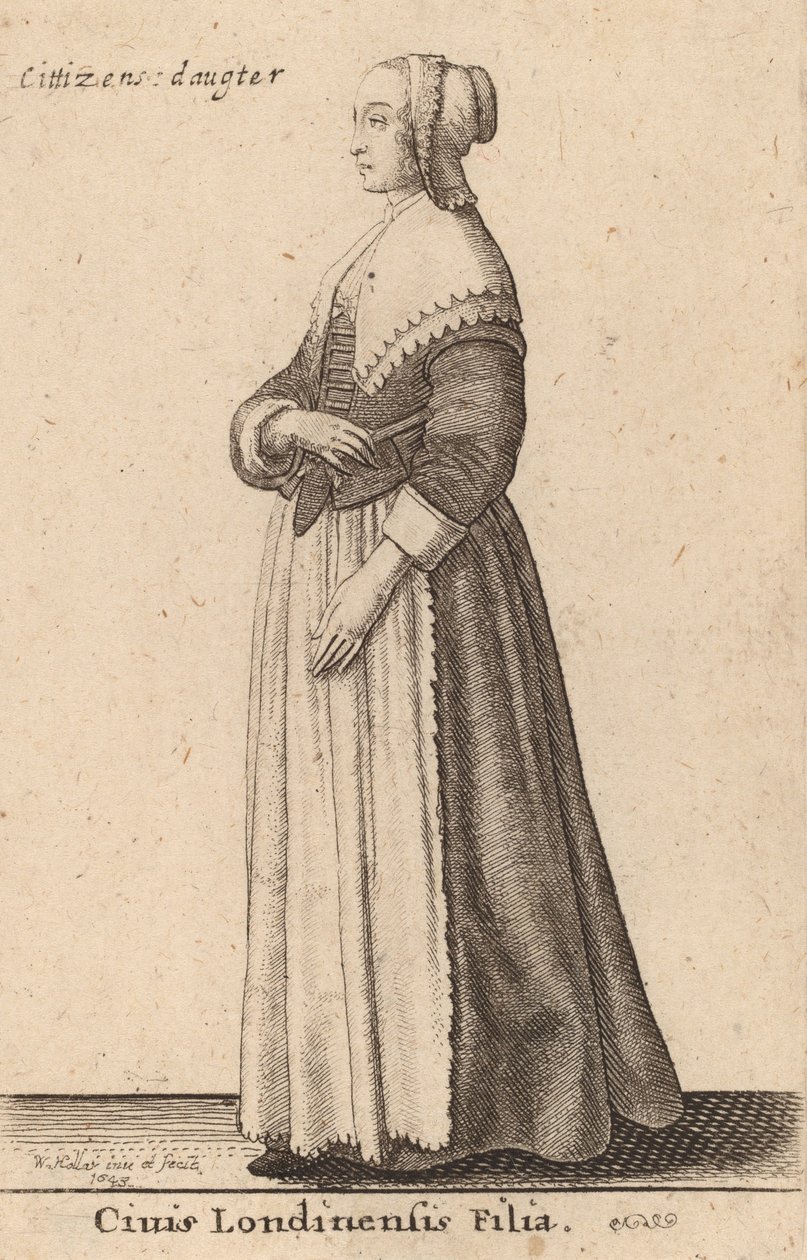 Egy londoni polgár lánya, 1643 alkotó: Wenceslaus Hollar