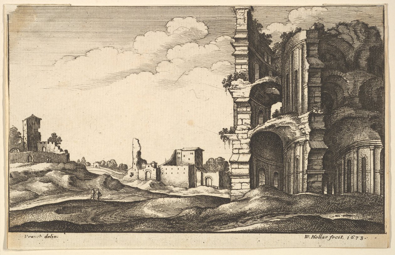 Klasszikus romok, 1673. alkotó: Wenceslaus Hollar