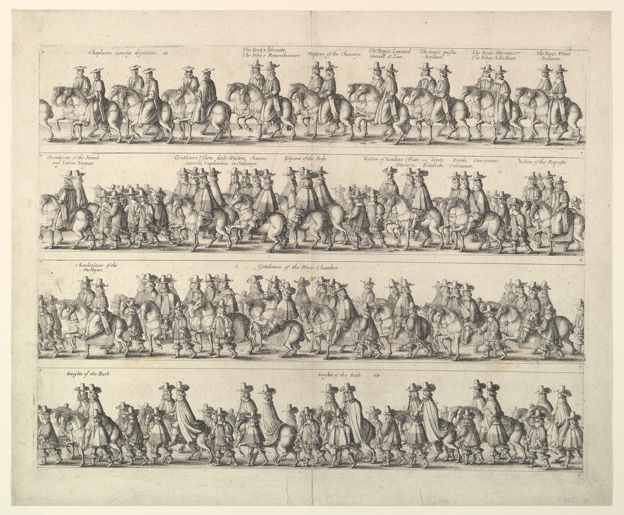 II. Károly koronázási körmenete Londonon keresztül, 1662. alkotó: Wenceslaus Hollar