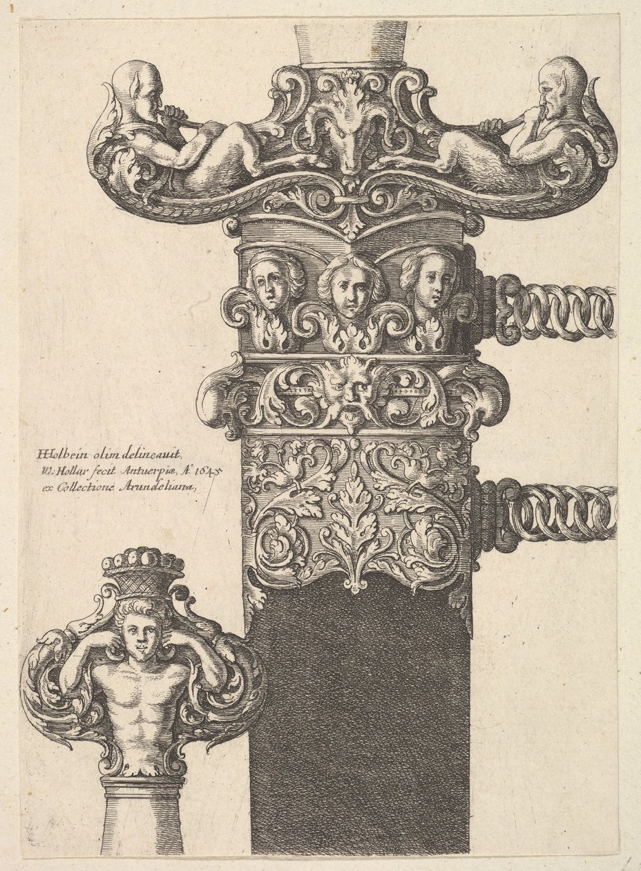 Tőr és hüvely, 1645. alkotó: Wenceslaus Hollar