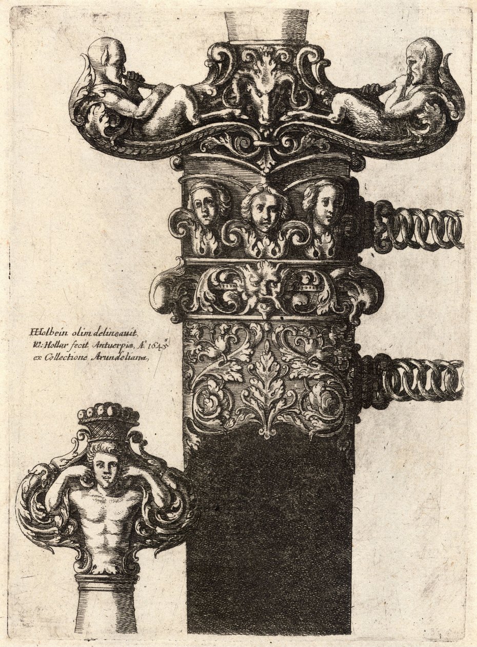 Tőr és hüvely, Hans Holbein rajzából alkotó: Wenceslaus Hollar