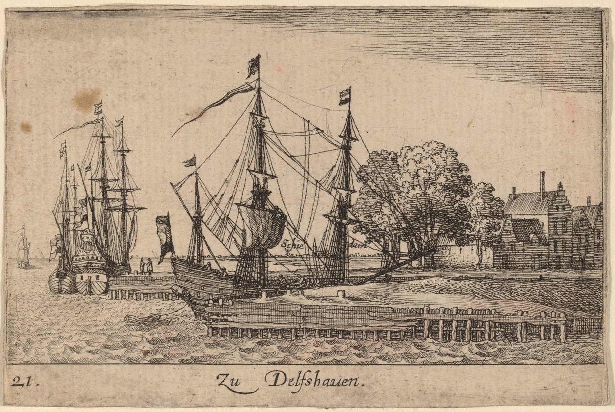 Delfshaven alkotó: Wenceslaus Hollar