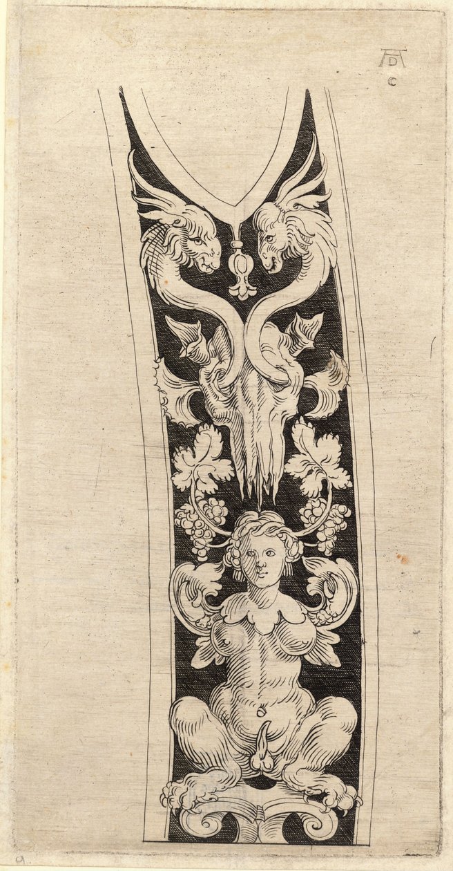 Tervezés hüvelyhez, Albrecht Durer rajzából alkotó: Wenceslaus Hollar