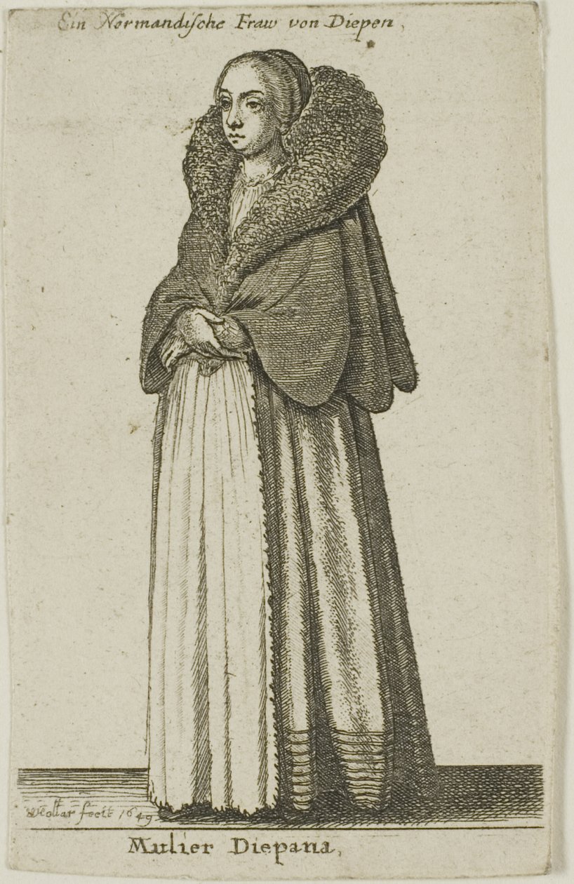 Dieppe nő alkotó: Wenceslaus Hollar