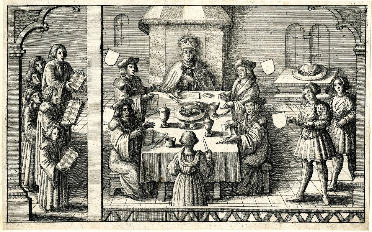 Vacsora I. Ferdinánd harisnyakötőbe iktatásakor alkotó: Wenceslaus Hollar