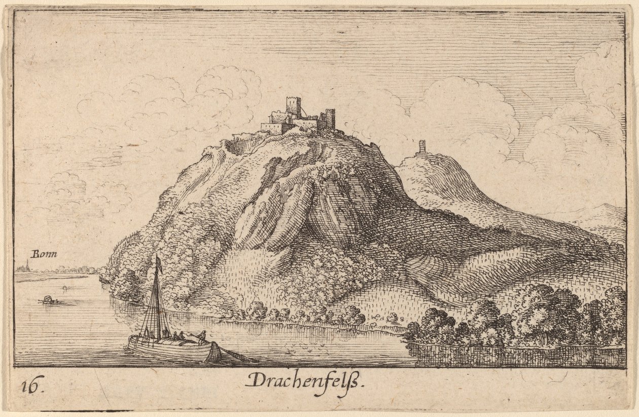 Drachenfels alkotó: Wenceslaus Hollar
