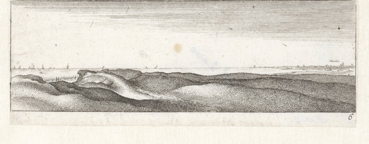 Dűnék Naarden közelében Kis tengeri tájak (sorozat címe) alkotó: Wenceslaus Hollar