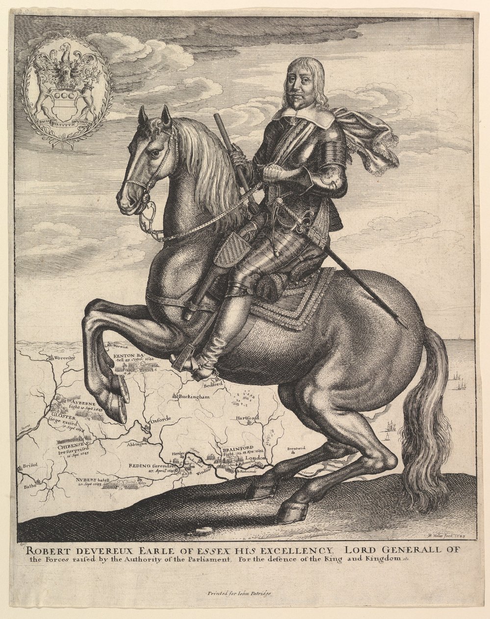 Essex grófja lóháton, 1643. alkotó: Wenceslaus Hollar