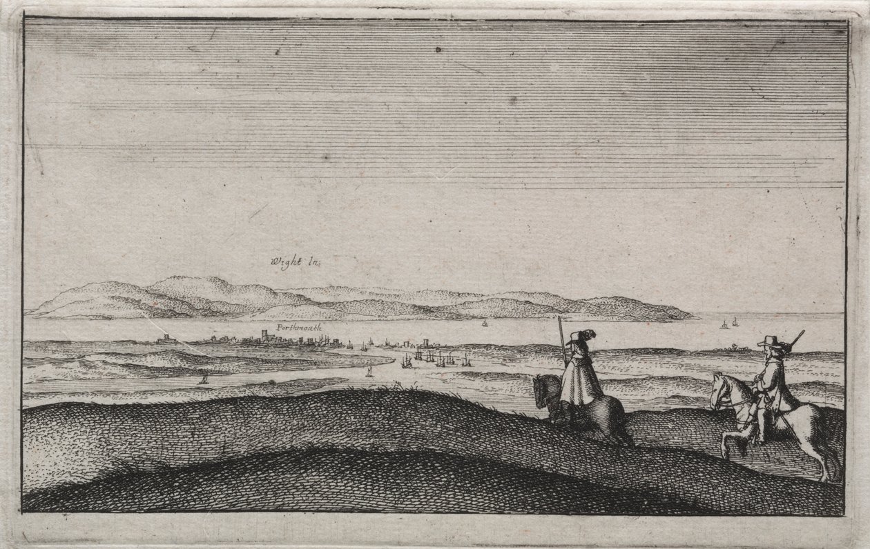 Angol nézetek: Isle of Wight Portsmouthból alkotó: Wenceslaus Hollar