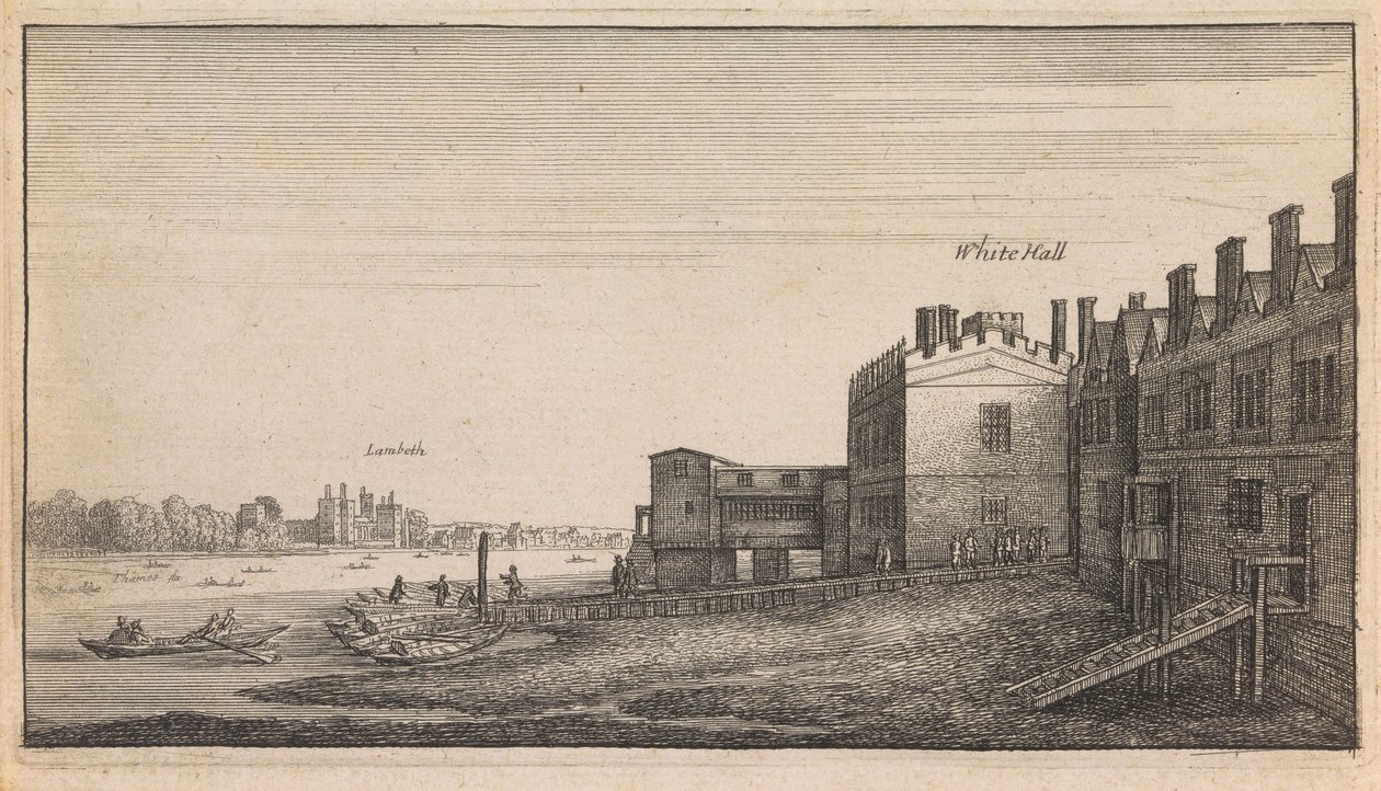 Angol nézetek: Whitehall Lambeth alkotó: Wenceslaus Hollar