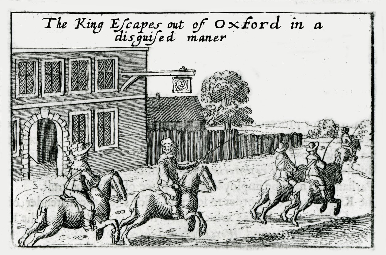 I. Károly szökése Oxfordból álruhában alkotó: Wenceslaus Hollar