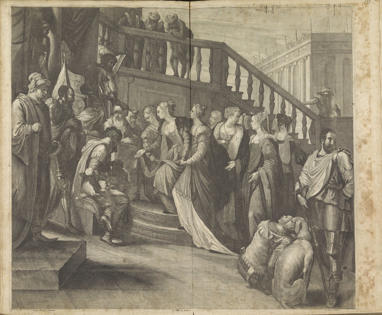 Eszter Ahasvérus előtt alkotó: Wenceslaus Hollar