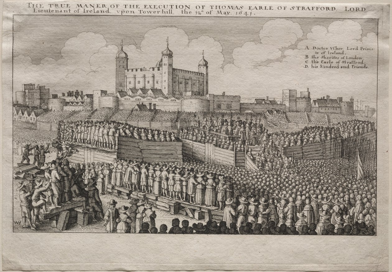 Strafford grófjának kivégzése alkotó: Wenceslaus Hollar