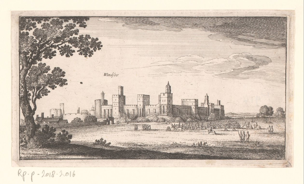 Kilátás a windsori kastélyra Tájak és városképek (sorozat címe) Amoenissimi Aliquot Locorum in Diversis Province Iacetium Prospectus (sorozat címe) alkotó: Wenceslaus Hollar