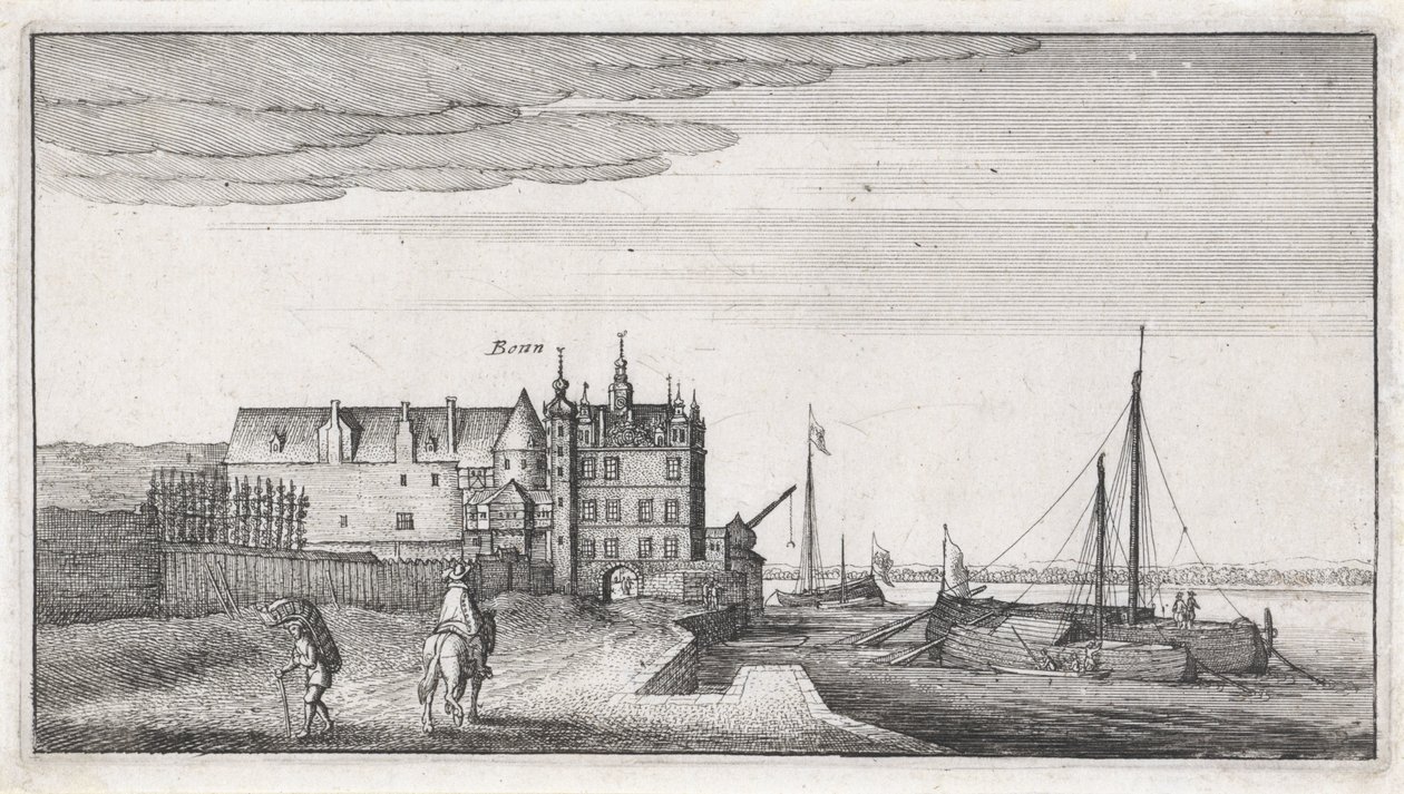 Kilátás a Rajna-parti kancelláriára Bonn közelében alkotó: Wenceslaus Hollar